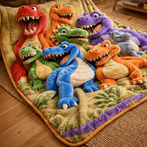 3d Dinosaur Flannel Blanket